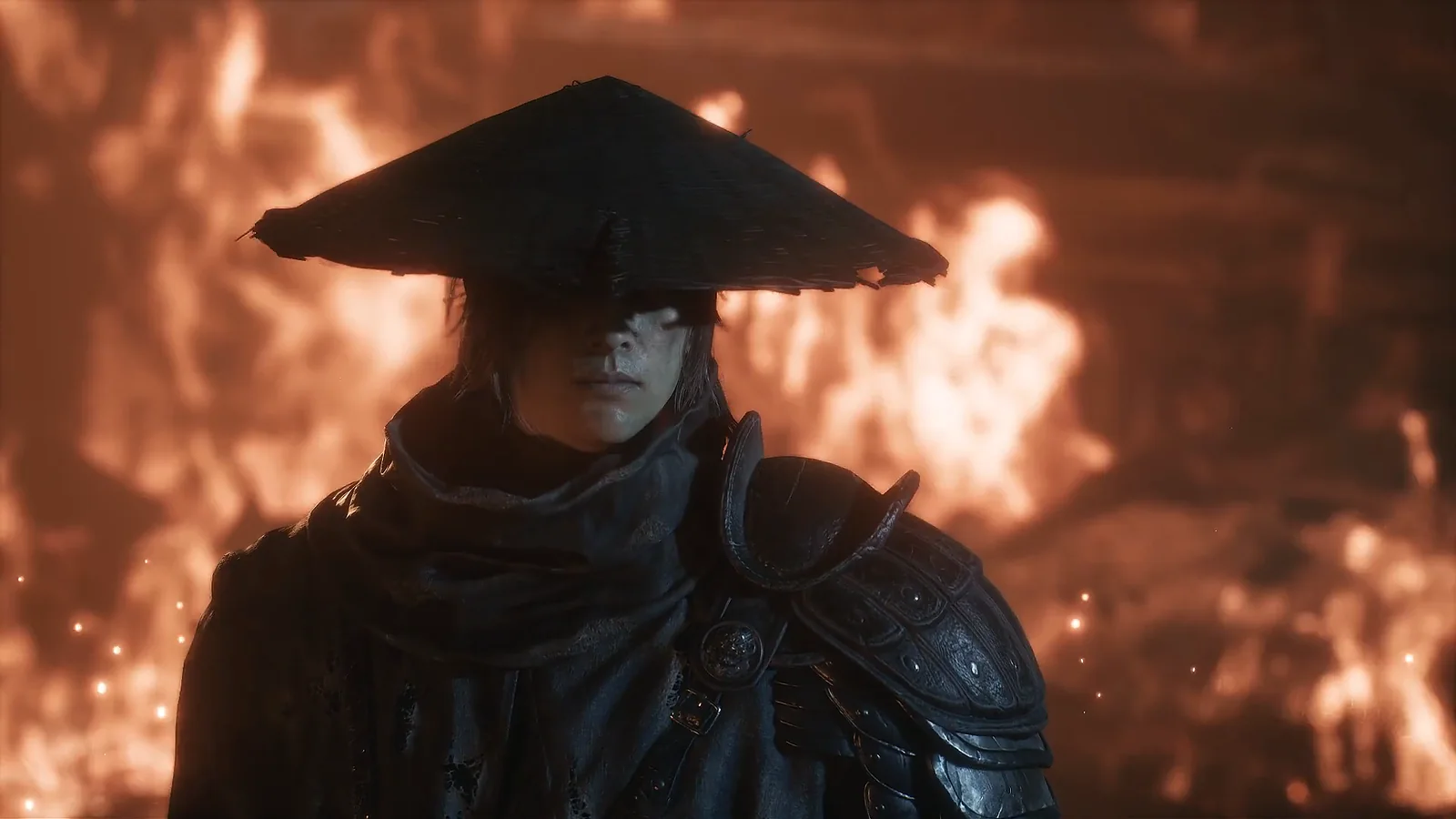 Soul stands before burning ruins in official Phantom Blade Zero footage