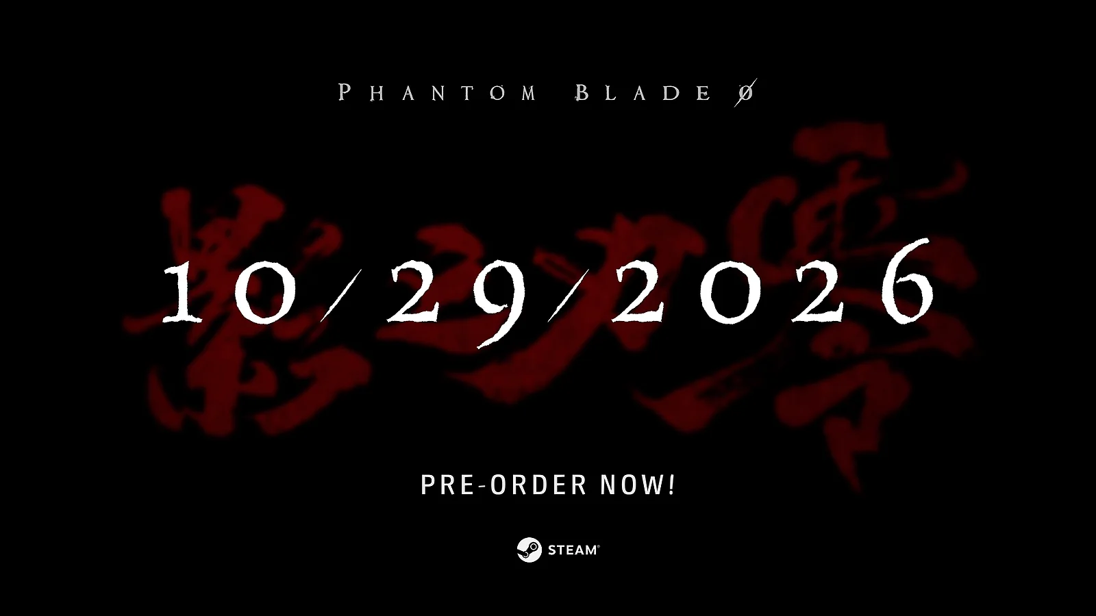 October 29, 2026 release date card from the official Phantom Blade Zero trailer