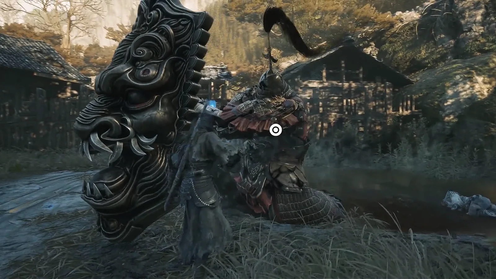 Soul confronts a mechanical lion in official Phantom Blade Zero gameplay